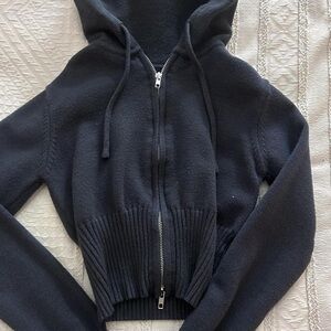 Edikted Black Hooded Sweatshirt